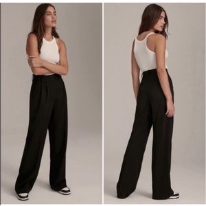 NEW Favorite Daughter The Favorite Pants Black High Waist Wide Leg Size 10